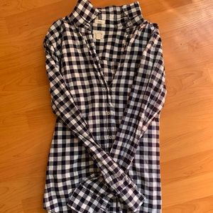 J Crew Checkered Blouse